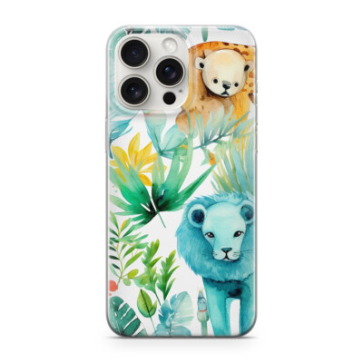 SAFARI DSCHUNGEL Handy Hülle kompatibel mit iphone 12 PRO Blue Lion M10