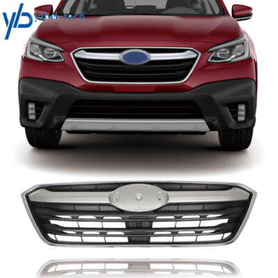 #ad Black Grill W Chrome For Subaru Outback 2020 2021 2022 Front Upper Bumper Grille $50.16