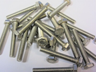 M6 Sechskantschrauben - 40 mm lang A2 Edelstahl Vollgewinde, Sechskant