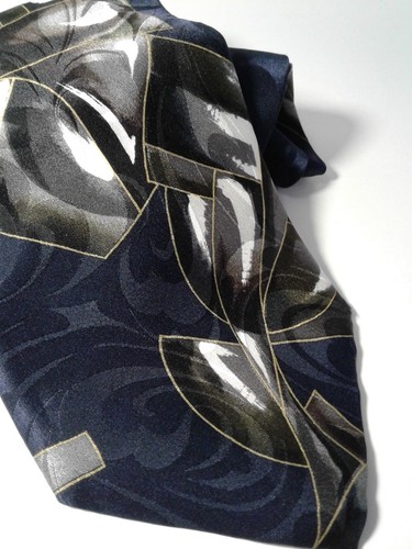 Chez Roffe Art Deco Tie 100% Silk Neck Mens Necktie #18 - Picture 5 of 6