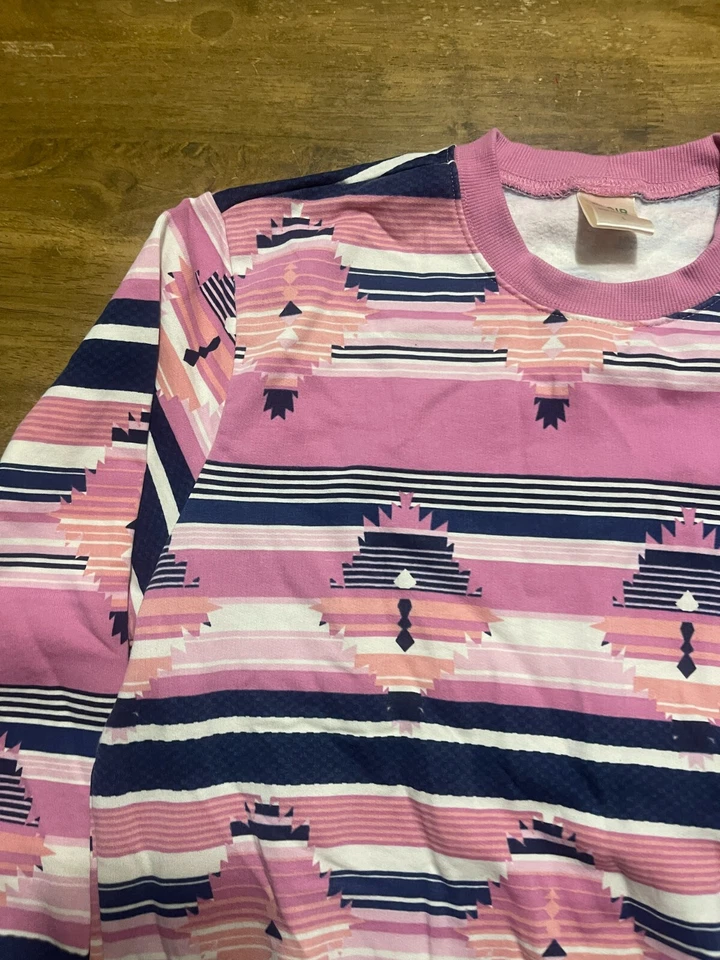 Blair Sweater, Women's Size Large, Pink Blue White, Striped, Pullover - Image 3 of 4