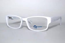 NEW MODERN OPTICAL SLICK WHITE AUTHENTIC EYEGLASSES FRAMES 51-17-140MM