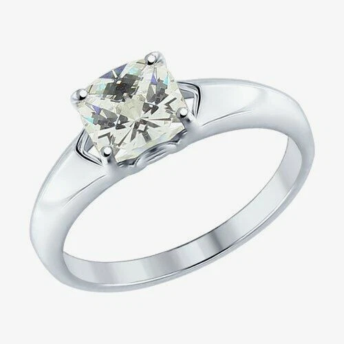 Fingerring Silber 925 Swarovski Kristall Damenring Silberring Echtschmuck - Bild 1 von 3