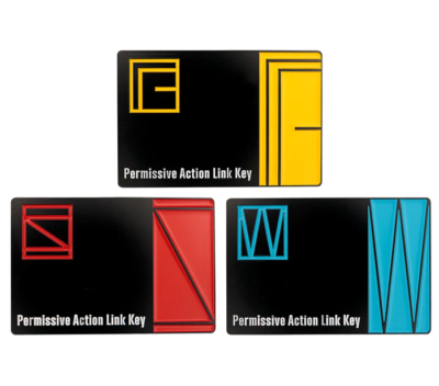 Metal Gear Solid Snake Limited Pal Link Key Card x3 Figure Box SET