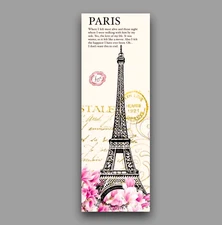 Paris Bookmark- Floral Eiffel Tower, Handmade Unique Gift For Book Readers