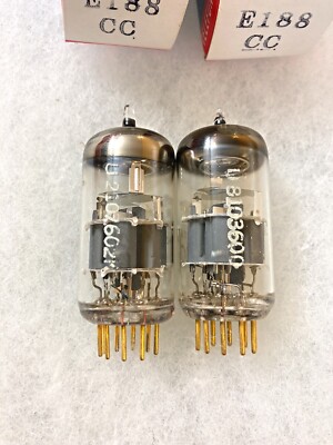 Telefunken E188CC 7308 Cca Gold Pins 1960s Super Rare NOS