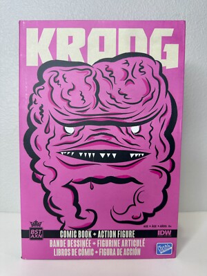 TMNT KRANG With Throwback Robot BST AXN 8  XL Comic book + Action Figure NIB