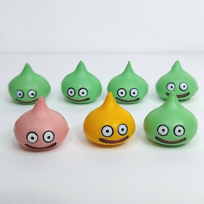 Dragon Quest 0.5'' Squishy Stress Ball Slime Mascot Mini Figure Lot of 7