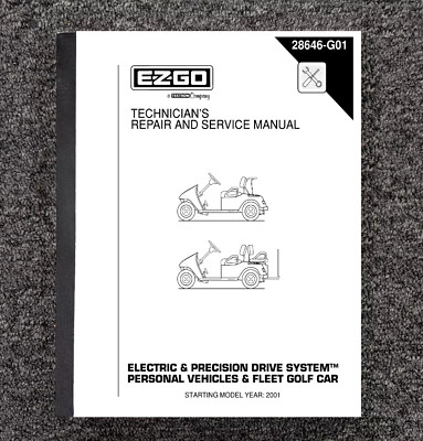 2001 - 2005 Technical Repair Manual Fits EZ TXT Electric PDS Freedom Golf Cart