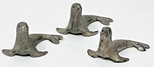 Pewter Seal Figurines P93 Spoontiques set of 3 1" tall