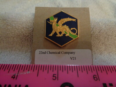 22nd Chemical Company V21 Unit Crest, DI, DUI (DRAW#A4)
