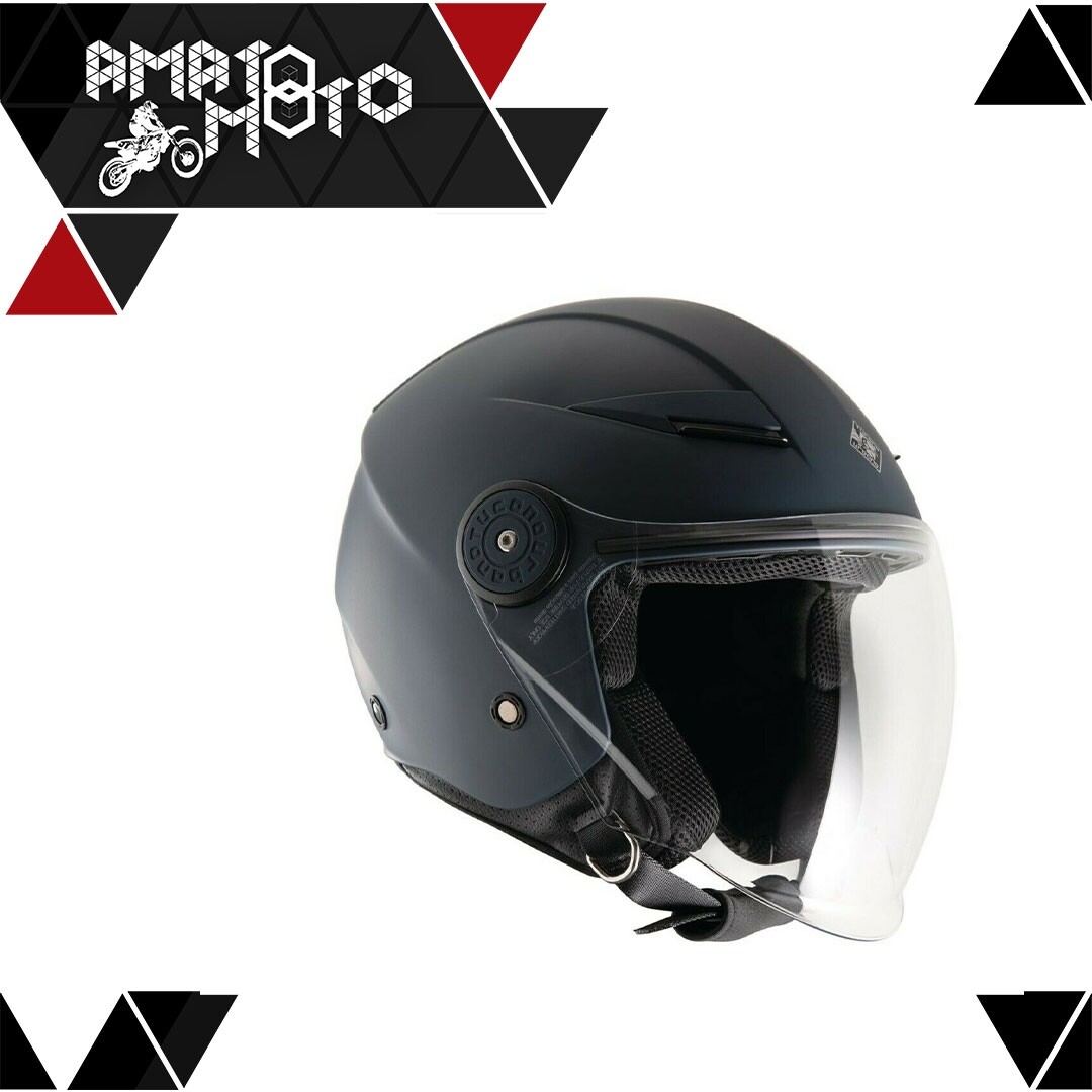 CASCO JET DEMI JET CON VISIERA LUNGA PRESE D ARIA TUCANO URBANO EL START BLU