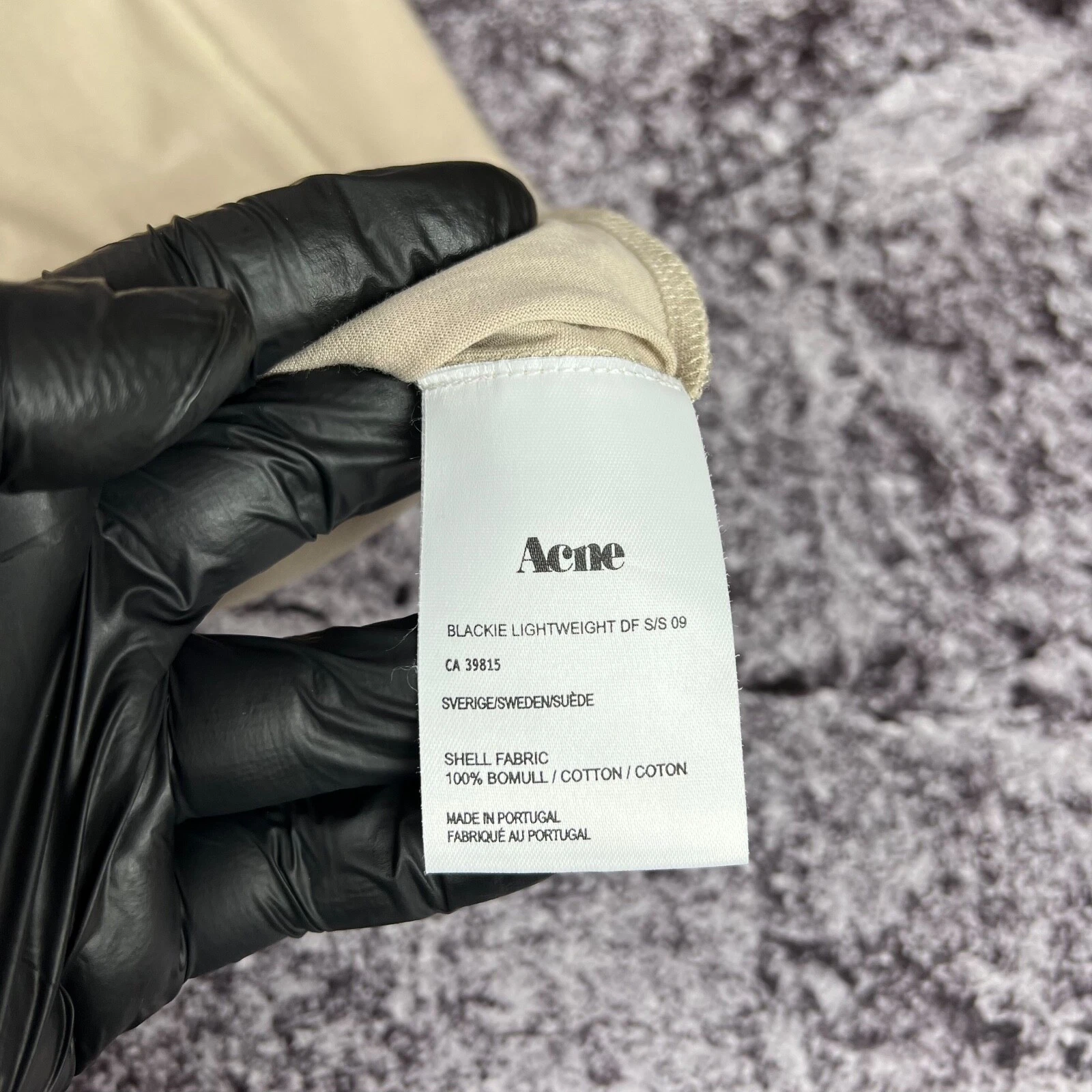 Abito Acne Studios Nero Leggero Df S S 09 Beige Taglia M