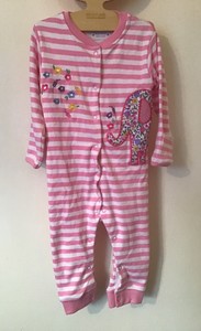 girls footless sleepsuits