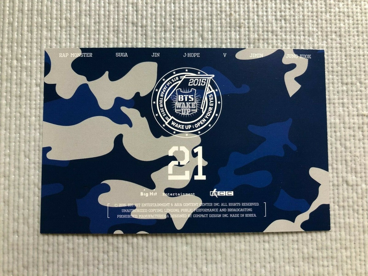 BTS Japan 1st Tour 2015 Wake up open your eyes Official Photo Card