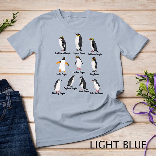 10 Types of Penguins Birds Lover Cute Penguin T-Shirt Unisex T-shirt - Imagen 7 de 15