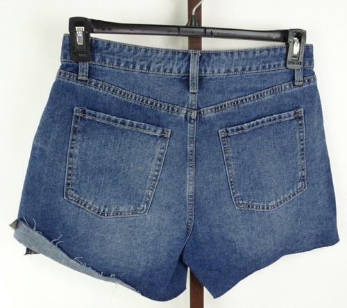 No Boundaries Ladies Juniors Shorts Blue Denim Cut Off Jean Short 9 - Picture 2 of 3
