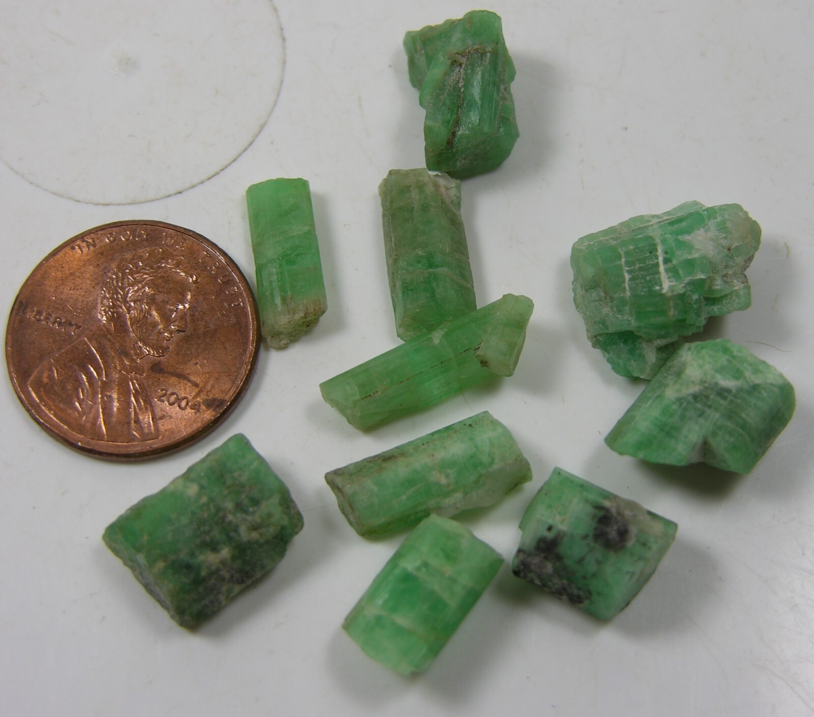 45.50ct Natural Ha Giang Vietnam Emerald Crystal Specimen 9-15mm