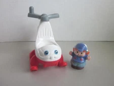 Fisher Price and other Little People Helicopter and Pilot