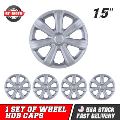 Set of 4 15'' Wheel Covers Rim Snap On Full Hubcaps fits for R15 Toyota Chevrolet