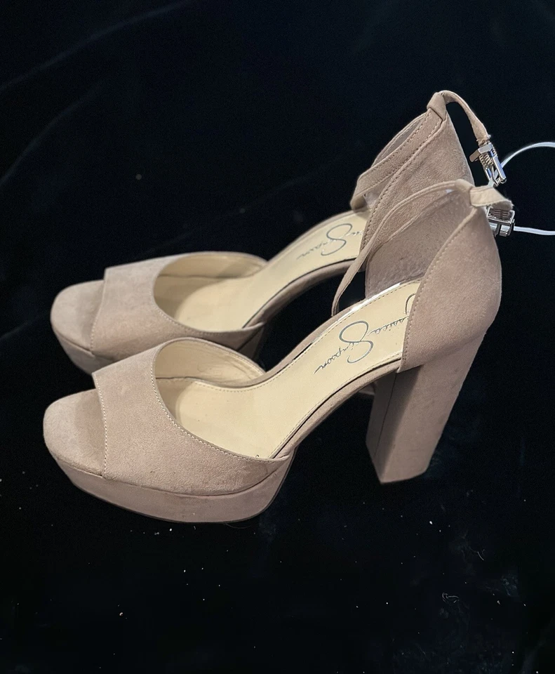 Jessica Simpson gamuza bloque tacones Foto 3 de 4