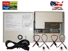 4 Channel 12V DC 3 Amper 3A Power Supply Box PTC Fuse for CCTV Security Camera