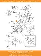 YAMAHA Fender, Rear, 4XV-21611-00 OEM YZF-R1