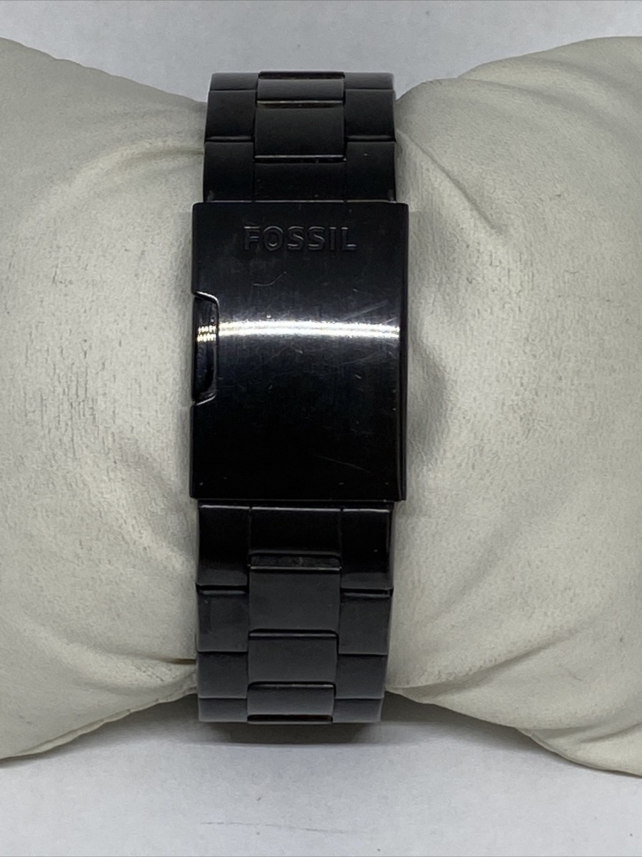 Fossil BQ1651 Men's Stainless Steel Black Analog Dial Quartz Fossil BQ1651 Men's Stainless Steel Black Analog Dial Quartz