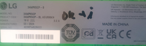 EAX69523401 (1.3) scheda madre monitor LG 34WP65C-B - Afbeelding 4 van 6