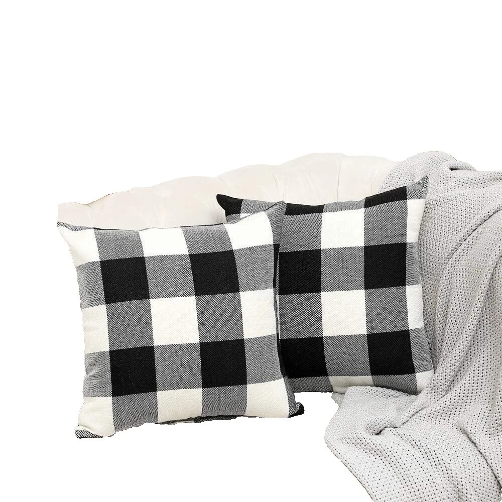 Plaid Vintage/Retro 100% Cotton Home Décor Pillows