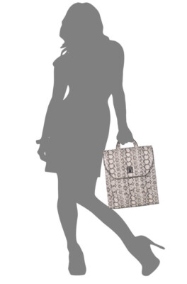 NEW ALFANI SNAKESKIN FAUX LEATHER CIRCLE LOCK BACKPACK *SILVER WHIPSNAKE PRINT ALFANI Circle Lock Backpack medium In Whip Snake/silver  main image 2