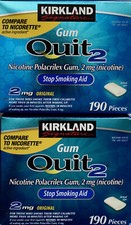 Kirkland Signature Quit 2 mg Gum Nicotine Polacrilex Stop Smoking Aid 380 Pieces