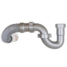 Universal Bathroom Sink Drain Kit 1-1/4 or 1-1/2 Flexible P Trap Assembly
