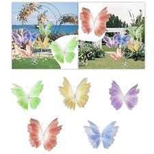 Artificial Gauze Butterfly with Standing Base Large Huge Flower Butterflies