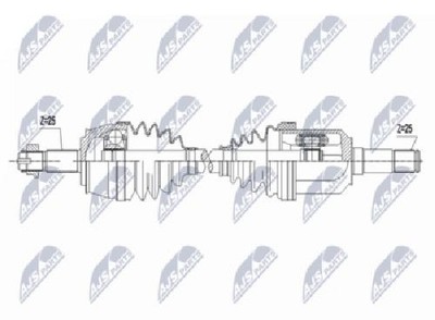 Genuine NTY Drive Shaft NPW-FT-089 for Fiat