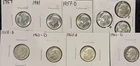 Roosevelt Silver Dime Lot of 10 - 90% - 6 BU’s - (L291)
