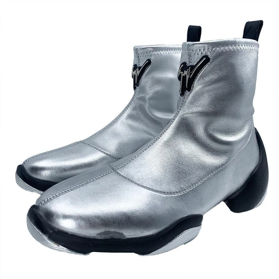 Zapatilla deportiva para mujer Giuseppe Zanotti de salto ligero plateada Foto 2 de 4