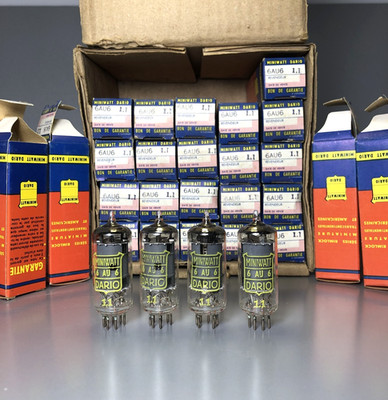 Matched Quad (4) Miniwatt Dario 6AU6 / EF94   NOS NIB    Made in France (1970s)