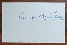 Christopher Martin-Jenkins Test Match Special Cricket Autographed Page AFTAL COA