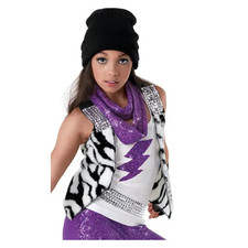 Dance Pre-Owned VEST Weissman 8795 Int Child Black White Jazz Hip Hop Studs