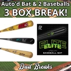 LOS ANGELES DODGERS autographed Hit Parade Bat + 2 signed Baseball: 3 BoxBreak