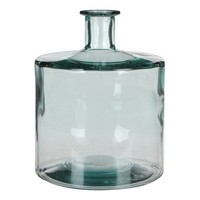 Mica Decorations Guan Glasflasche - H26 X Ø21 Cm - Recyceltes Glas - Transparent