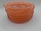Vintage Anchor Hocking MISS AMERICA PINK  5  3/4" Saucers Depression Glass 6 Set