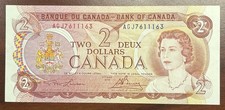 1974 Canadian Two Dollar Banknote 2$ Bank Of Canada