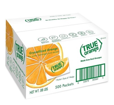 True Orange Drink Mix Packets 500 Ct Water Enhancer 0 Calorie Bulk