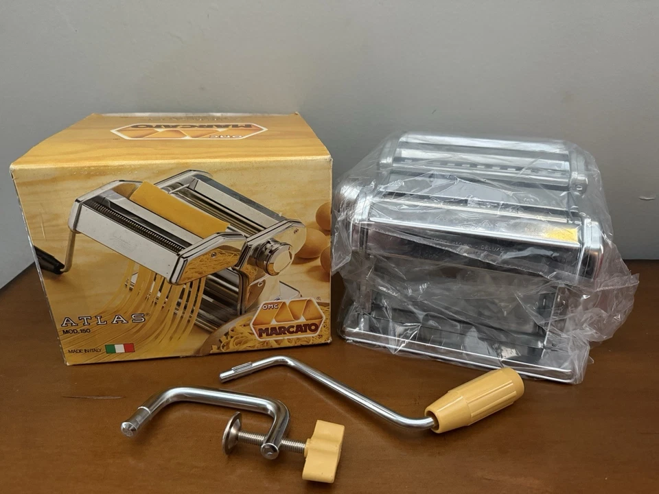 复古 Marcato Atlas 150 面条意大利面机银色意大利 — 第 2/4 张图片