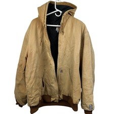 Carhartt 125th Anniversary J140 BRN Jacket 3XL Tall Brown Broken Zipper Thrashed