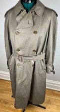 Aquascutum of London Vintage Double Breasted Trench Coat M Aqua 5