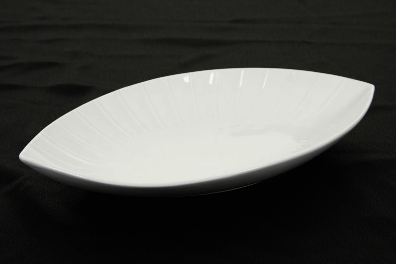 Schillerbach Porzellanschale oval, Gastronomie Teller, weiße Porzellanschüssel