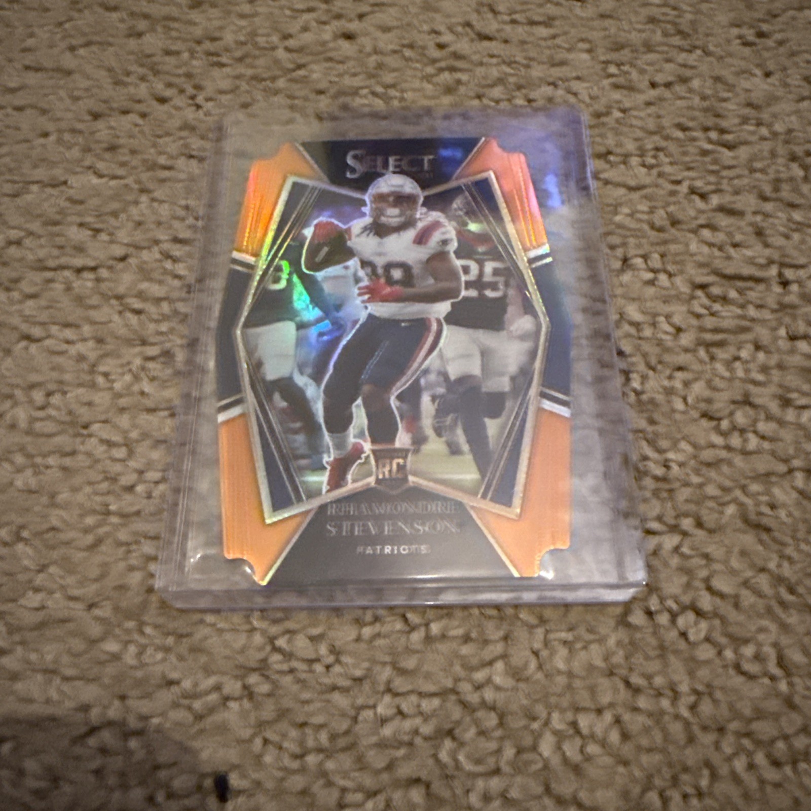 2021 Select /249 Rhamondre Stevenson  Premier Level Orange Die-Cut Rookie #175